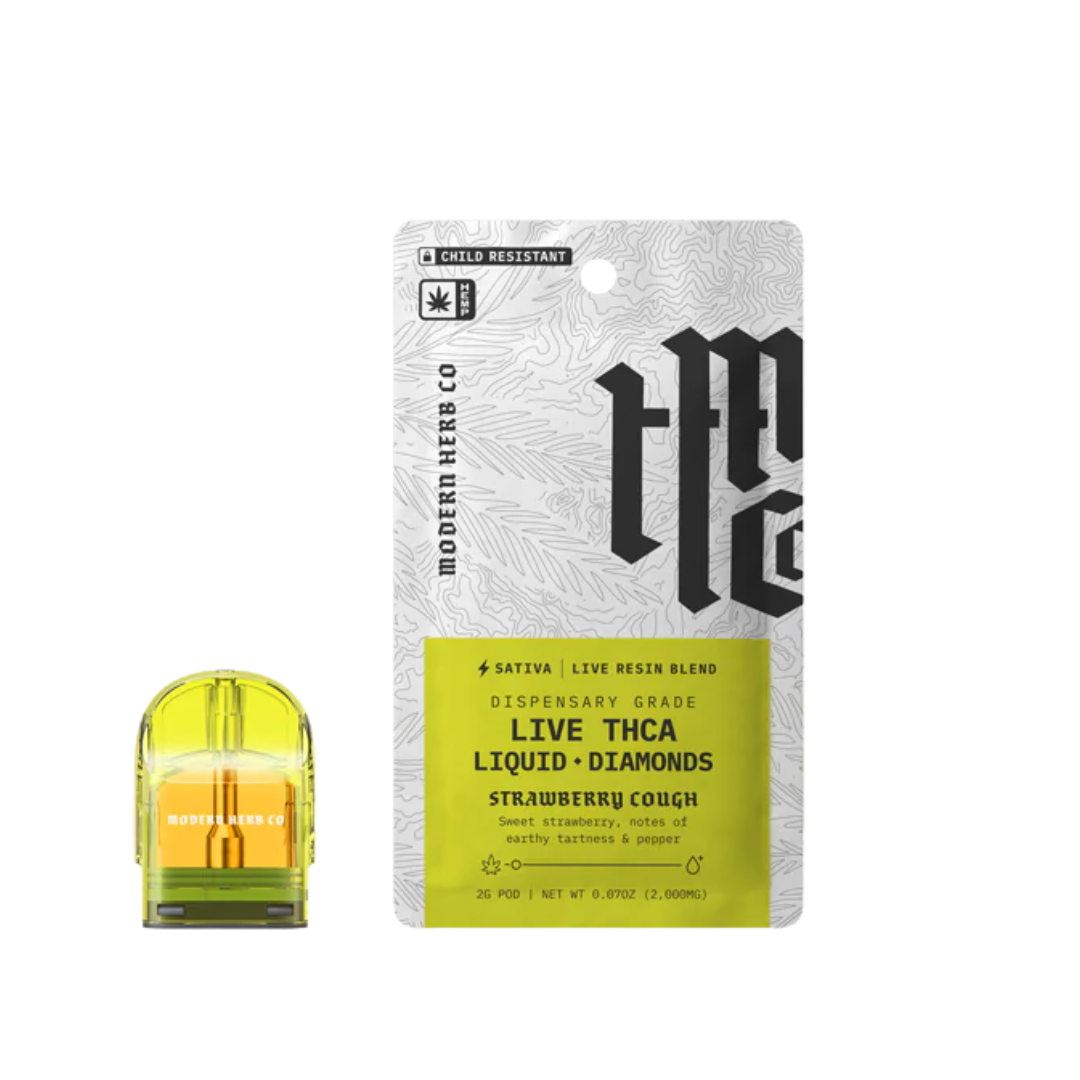 Modern Herb Co. | Vape Pod Refill | Liquid Diamonds | THCA | 2 Gram / Daytrip/Strawberry Cough